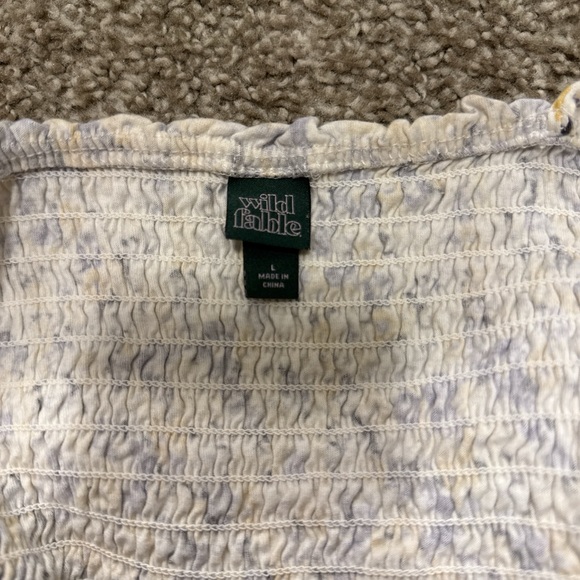 Wild Fable Yellow and Purple Floral Camisole Crop Bra Top - Picture 3 of 3